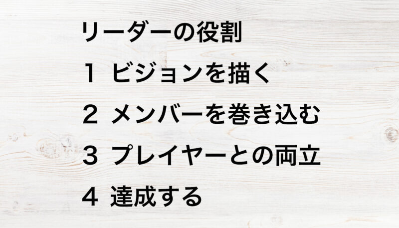 リーダーの役割